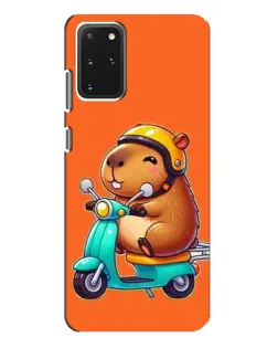 Чехол для Samsung Galaxy S20 Plus с картинкой «Капибара на скутере»