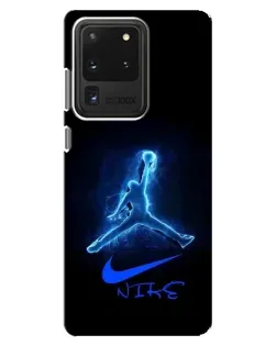 Чехол для Samsung Galaxy S20 Ultra с картинкой «Jordan Neon Blue» Чехол для Samsung Galaxy S20 Ultra с картинкой «Jordan Neon Blue»