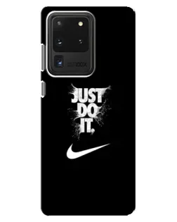 Чехол для Samsung Galaxy S20 Ultra с картинкой «Текстовый принт Nike»
