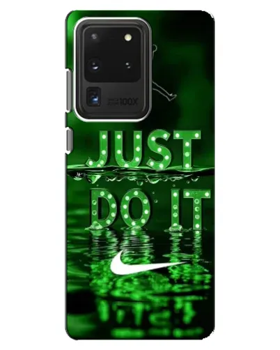 Чехол для Samsung Galaxy S20 Ultra с картинкой «Зеленый неоновый Nike»