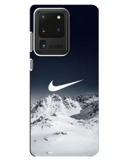 Чехол для Samsung Galaxy S20 Ultra с картинкой «Nike — зимние горы»