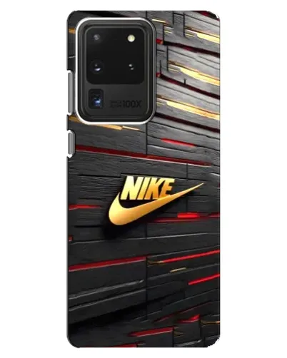 Чехол для Samsung Galaxy S20 Ultra с картинкой «Золотой Nike на металле»