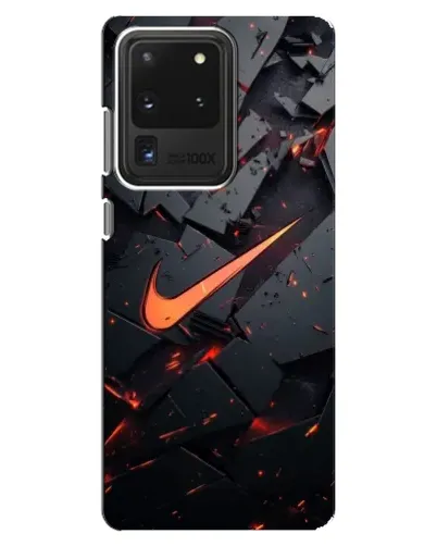 Чехол для Samsung Galaxy S20 Ultra с картинкой «Nike — эффект разломов»
