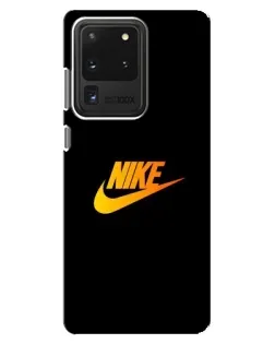 Чехол для Samsung Galaxy S20 Ultra с картинкой «Золотой логотип Nike»