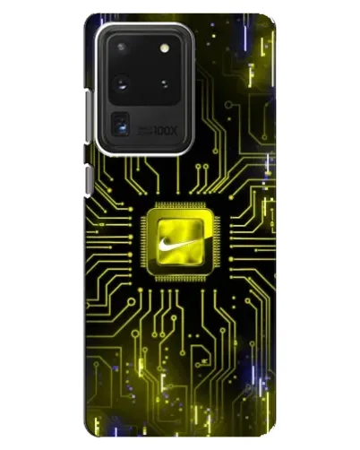 Чехол для Samsung Galaxy S20 Ultra с картинкой «Nike — золотая искра»