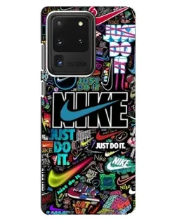 Чехол для Samsung Galaxy S20 Ultra с картинкой «Яркий коллаж Nike»