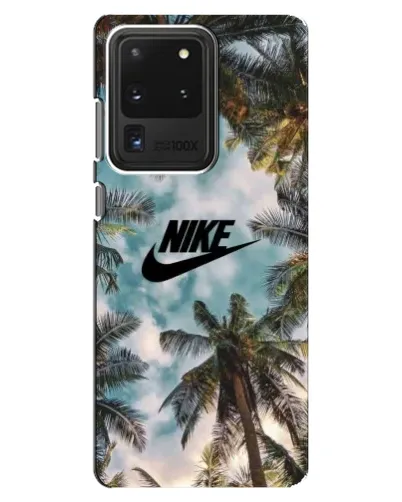 Чехол для Samsung Galaxy S20 Ultra с картинкой «Тропический принт Nike» Чехол для Samsung Galaxy S20 Ultra с картинкой «Тропический принт Nike»