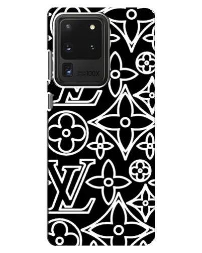 Чохол для Samsung Galaxy S20 Ultra з картинкою «Чорно-білий візерунок LV»