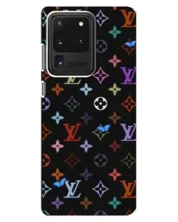 Чохол для Samsung Galaxy S20 Ultra з картинкою «Кольорова монограма LV»