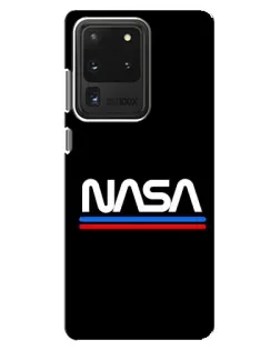 Чехол для Samsung Galaxy S20 Ultra с картинкой «NASA — классика Red Blue»