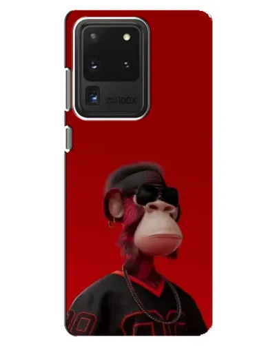 Чехол для Samsung Galaxy S20 Ultra с картинкой «Bored Ape в красном»