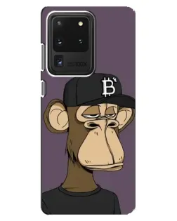 Чехол для Samsung Galaxy S20 Ultra с картинкой «Bored Ape в кепке»
