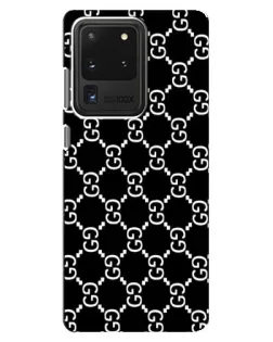 Чехол для Samsung Galaxy S20 Ultra с картинкой «Gucci — сетчатый паттерн»