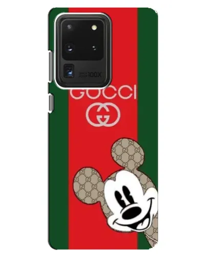 Чехол для Samsung Galaxy S20 Ultra с картинкой «Gucci — полосы и Микки» Чехол для Samsung Galaxy S20 Ultra с картинкой «Gucci — полосы и Микки»