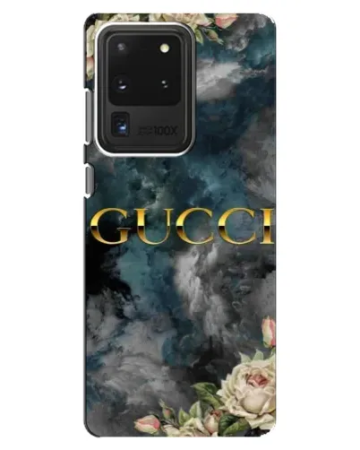 Чехол для Samsung Galaxy S20 Ultra с картинкой «Абстрактные цветы Gucci» Чехол для Samsung Galaxy S20 Ultra с картинкой «Абстрактные цветы Gucci»