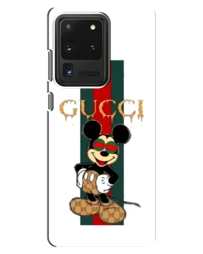 Чехол для Samsung Galaxy S20 Ultra с картинкой «Микки Маус Gucci — полосы» Чехол для Samsung Galaxy S20 Ultra с картинкой «Микки Маус Gucci — полосы»