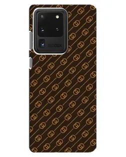 Чехол для Samsung Galaxy S20 Ultra с картинкой «Gucci — золотые диагонали»