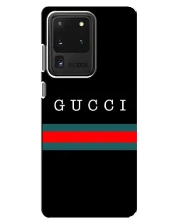 Чехол для Samsung Galaxy S20 Ultra с картинкой «Gucci — красный пояс»