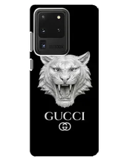 Чохол для Samsung Galaxy S20 Ultra з картинкою «Gucci — срібний лев»