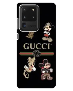 Чохол для Samsung Galaxy S20 Ultra з картинкою «Gucci — герої Disney та монограма»