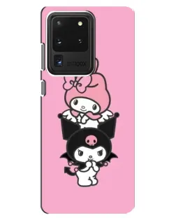 Чехол для Samsung Galaxy S20 Ultra с картинкой «My Melody и Kuromi» Чехол для Samsung Galaxy S20 Ultra с картинкой «My Melody и Kuromi»