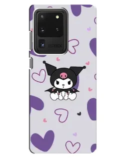 Чехол для Samsung Galaxy S20 Ultra с картинкой «Kuromi и лавандовые сердца» Чехол для Samsung Galaxy S20 Ultra с картинкой «Kuromi и лавандовые сердца»