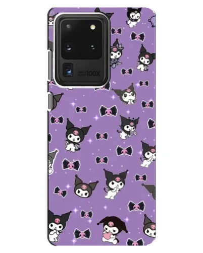 Чехол для Samsung Galaxy S20 Ultra с картинкой «Kuromi — паттерн»