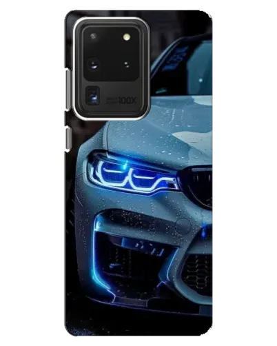 Чехол для Samsung Galaxy S20 Ultra с картинкой «Взгляд BMW с синими фарами»