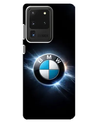 Чехол для Samsung Galaxy S20 Ultra с картинкой «BMW — неоновое сияние»