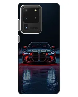 Чехол для Samsung Galaxy S20 Ultra с картинкой «BMW на мокрой дороге»