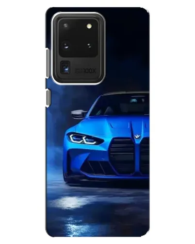 Чехол для Samsung Galaxy S20 Ultra с картинкой «Голубая BMW M4»