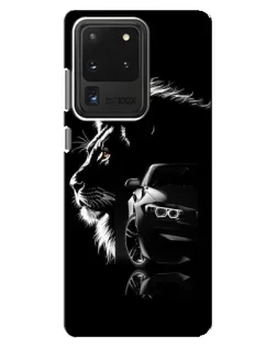 Чехол для Samsung Galaxy S20 Ultra с картинкой «BMW и лев»