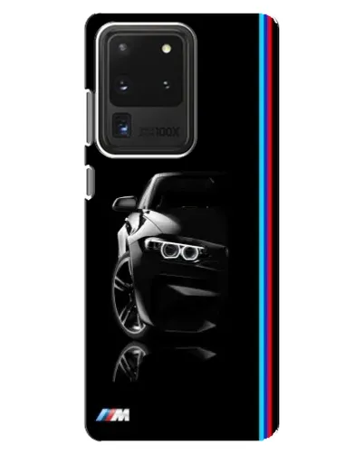 Чехол для Samsung Galaxy S20 Ultra с картинкой «Силуэт BMW в темноте»