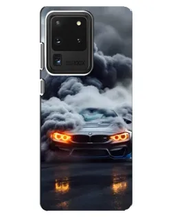 Чехол для Samsung Galaxy S20 Ultra с картинкой «BMW в дыму»