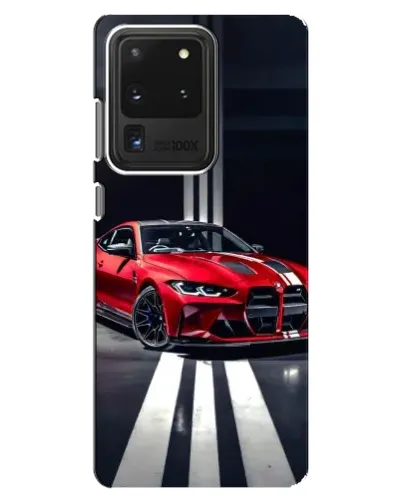 Чехол для Samsung Galaxy S20 Ultra с картинкой «Красная BMW на дороге»