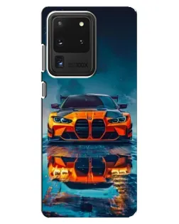 Чехол для Samsung Galaxy S20 Ultra с картинкой «BMW — золотая эмблема»