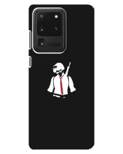 Чехол для Samsung Galaxy S20 Ultra с картинкой «PUBG — силуэт воина»
