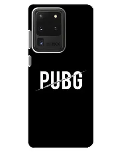 Чехол для Samsung Galaxy S20 Ultra с картинкой «PUBG — белый логотип»