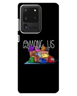 Чехол для Samsung Galaxy S20 Ultra с картинкой «Логотип Among Us»