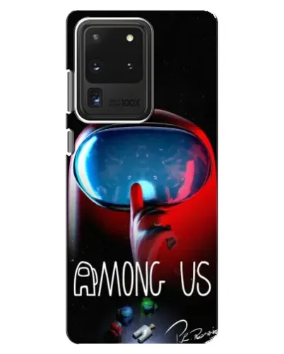 Чехол для Samsung Galaxy S20 Ultra с картинкой «Красный импостер — макро»