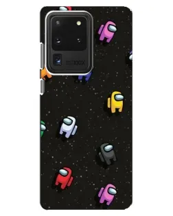 Чехол для Samsung Galaxy S20 Ultra с картинкой «Космический паттерн Among Us»