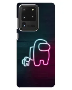 Чехол для Samsung Galaxy S20 Ultra с картинкой «Among Us неон-арт»