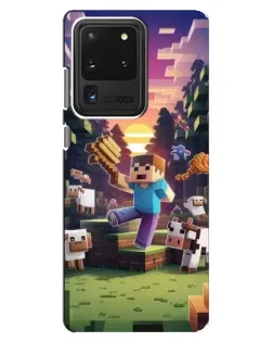 Чехол для Samsung Galaxy S20 Ultra с картинкой «Стив на ферме»