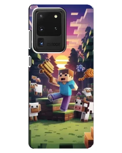 Чехол для Samsung Galaxy S20 Ultra с картинкой «Стив на ферме»