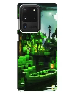 Чехол для Samsung Galaxy S20 Ultra с картинкой «Minecraft лесной пейзаж»