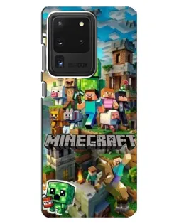 Чехол для Samsung Galaxy S20 Ultra с картинкой «Замок Minecraft»