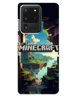 Чехол для Samsung Galaxy S20 Ultra с картинкой «Пещера Майнкрафт»