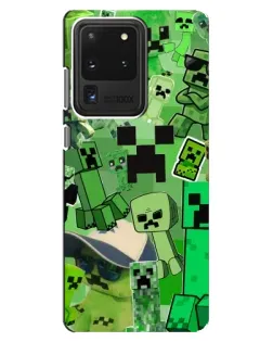 Чехол для Samsung Galaxy S20 Ultra с картинкой «Криперы Minecraft»