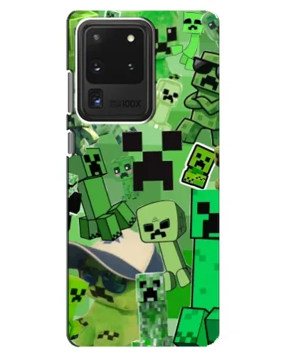 Чехол для Samsung Galaxy S20 Ultra с картинкой «Криперы Minecraft»