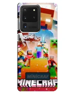 Чехол для Samsung Galaxy S20 Ultra с картинкой «Minecraft герои игры»